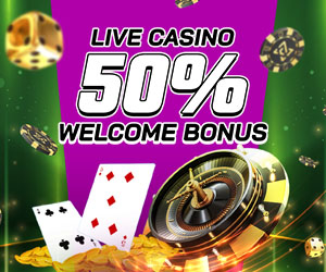 Live Casino 50% Welcome Bonus